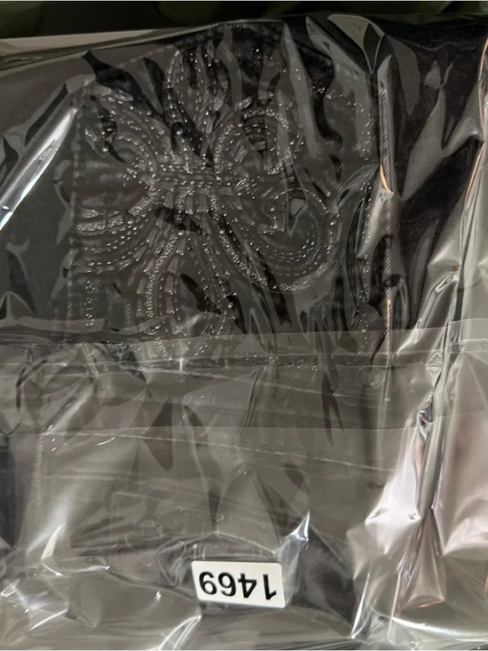 Miss Me Hailey Skinny Jeans 26 Black Fleur De Lis Embellished Y2K McBling Grunge - Picture 11 of 11